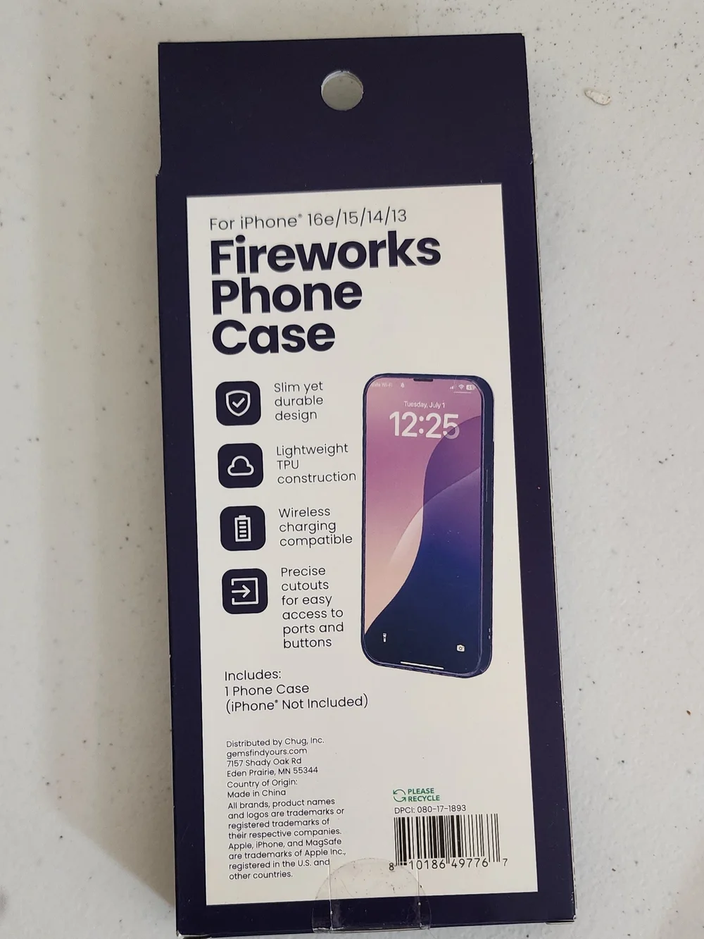 Fireworks Phone Case for iPhone (Purple)